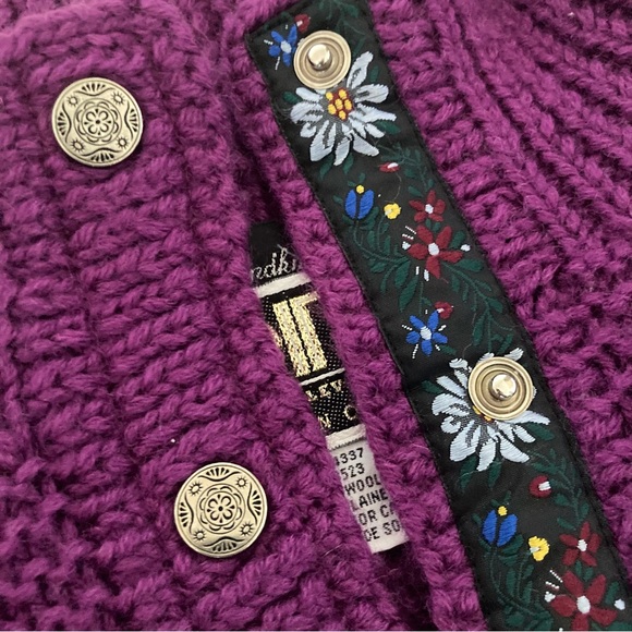 Vintage EIR Sun Valley Handknit Cable-knit Wool Pullover Sweater Sz M - Picture 5 of 10